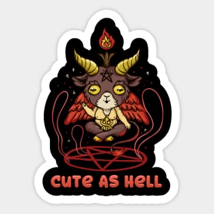 Cute as Hell - anime kawaii Baphomet T-Shirt Sticker